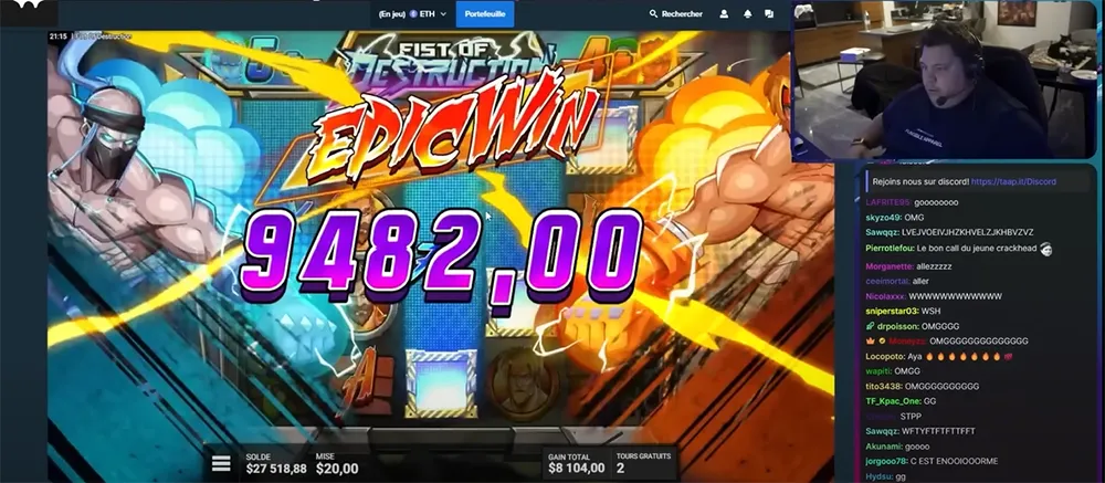 Teufeurs en pleine session de jeu sur un casino en ligne, analysant une machine à sous